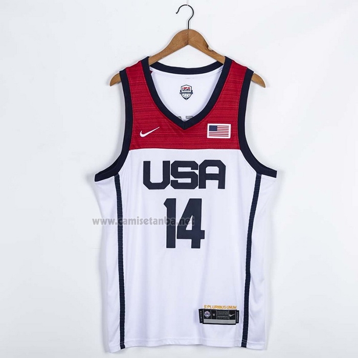 Camiseta USA 2021 Draymond Green #14 Blanco